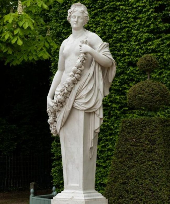 Pomona, Château de Versailles Pomona, Sulpture en marbre (H. 278,5 ; L. 99 ; P. 71,5 cm) par Étienne Le Hongre (1628-1690), © Château de Versailles